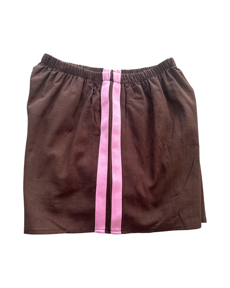 Brown Stripe Shorts