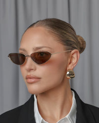 Aster Gold Brown Sunglasses