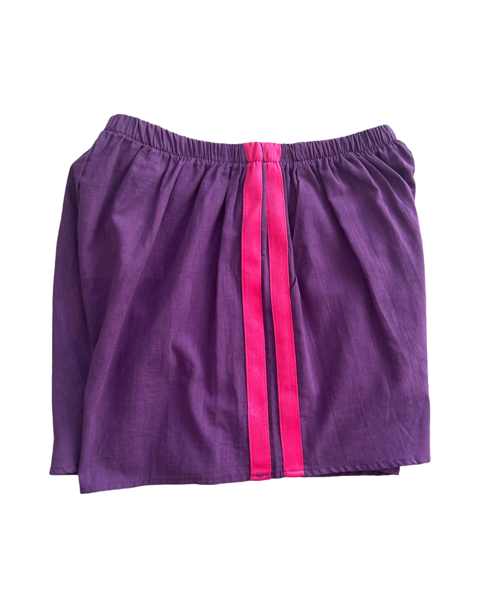 Purple Stripe Shorts