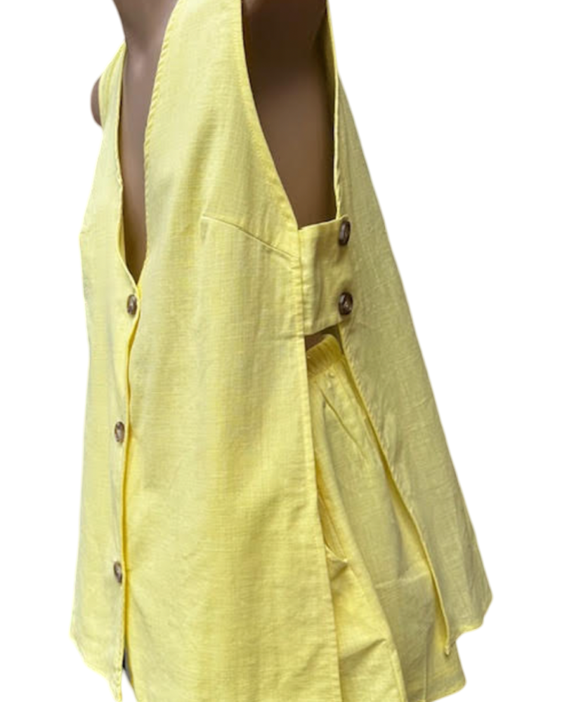 Paradise Vest Set- Yellow