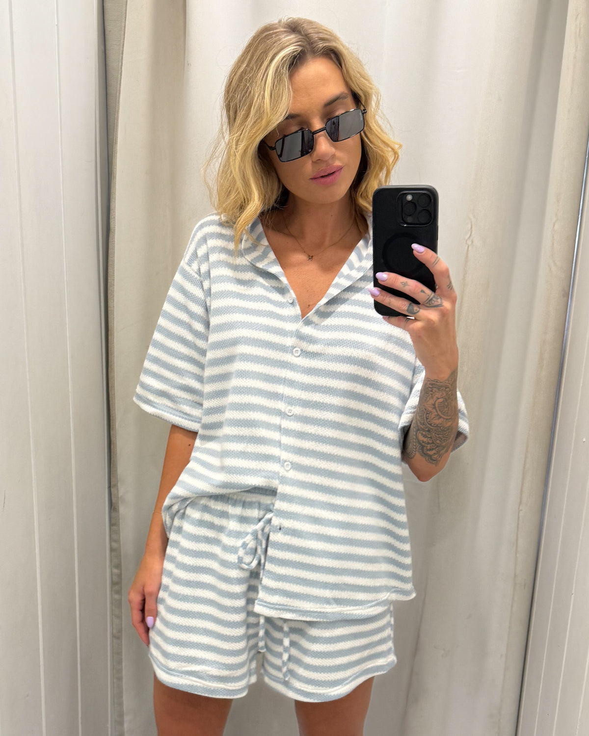 Summer Stripe Set- Blue