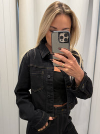 Sara Black Denim Jacket